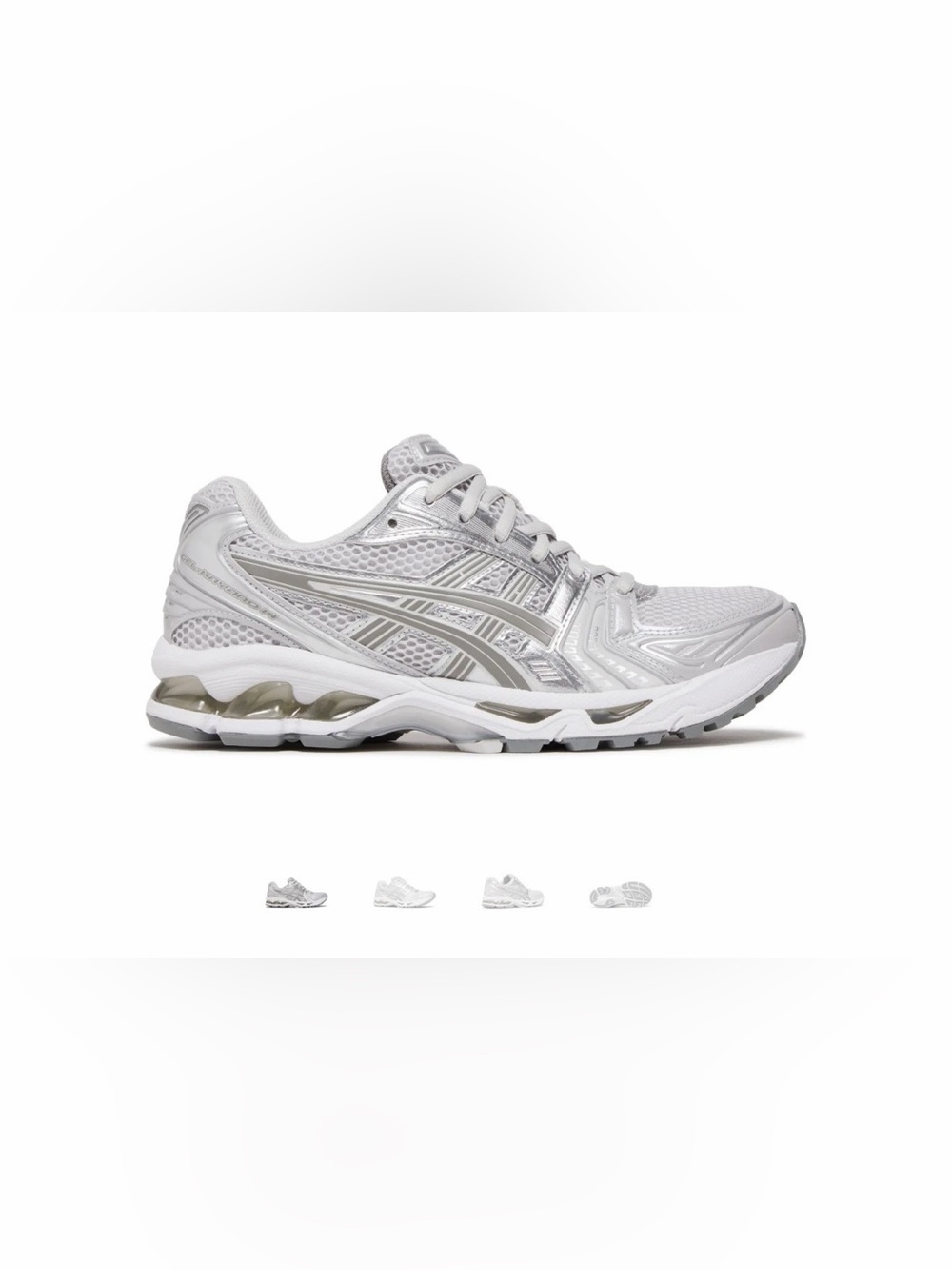 ASICS Silver and White Women's Running Sneaker